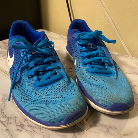 Nike blue ombré Flex 2016 Run athletic shoots - Picture 2 of 8